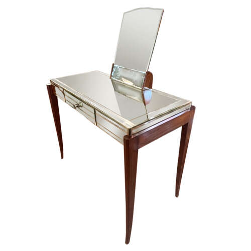 Midcentury French Mirrored Dressing Table
