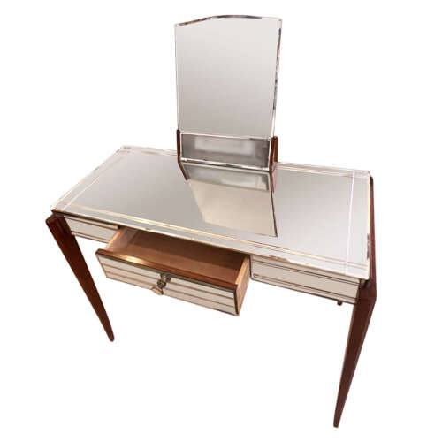 Midcentury French Mirrored Dressing Table