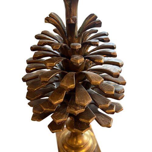 Maison Charles 1960s Pine Cone Single Table Lamp